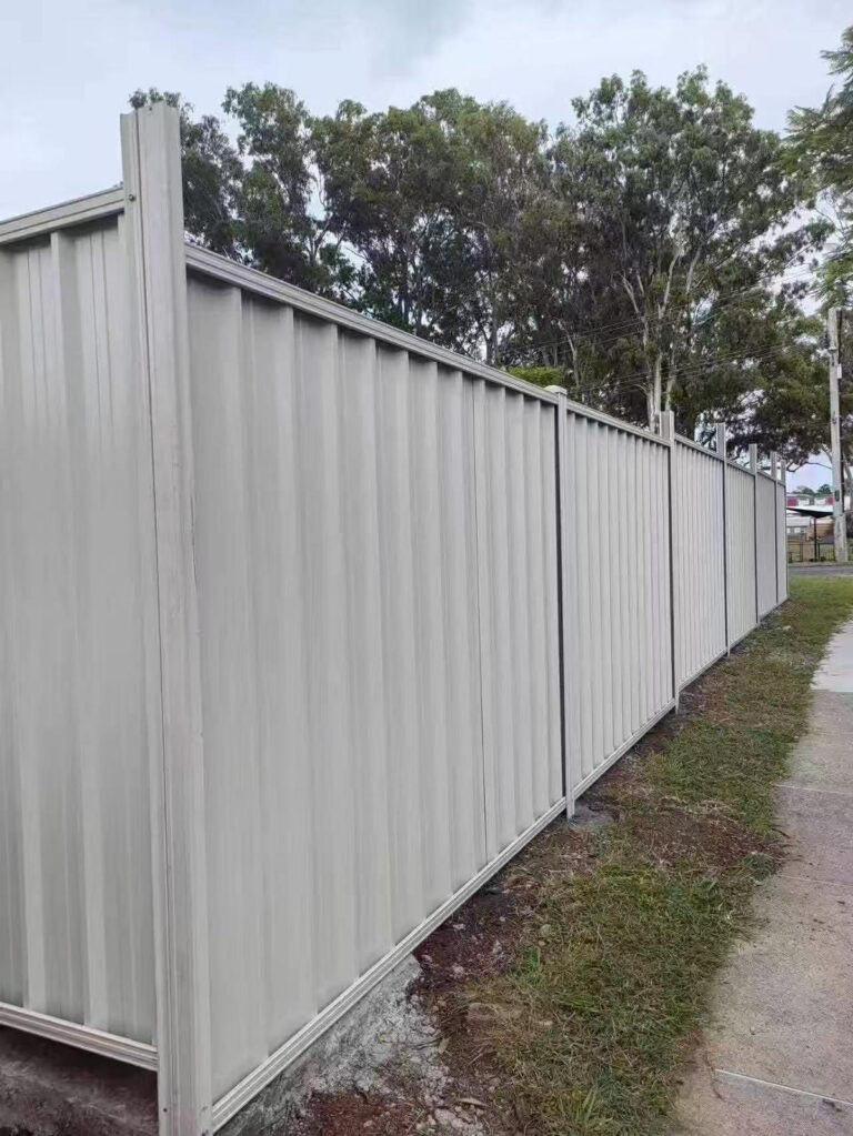 Ivory White Color Steel Fence Panel — supplier reference image