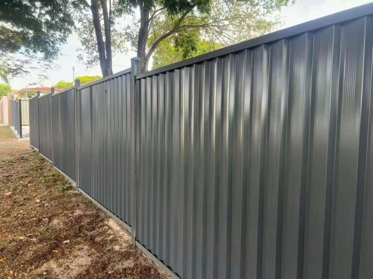 Dark Grey Color Steel Fence Panel — supplier reference image